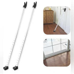 Door Security Bars (2 Pack) Adjustable Door Stoppers